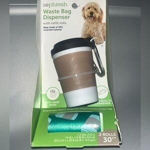 Pet coffee waste bag dispenser
